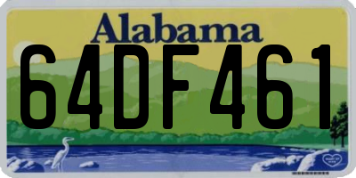 AL license plate 64DF461