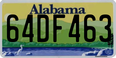 AL license plate 64DF463