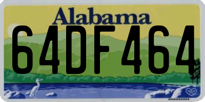 AL license plate 64DF464