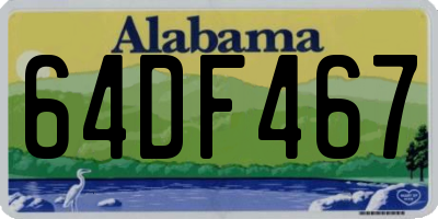 AL license plate 64DF467