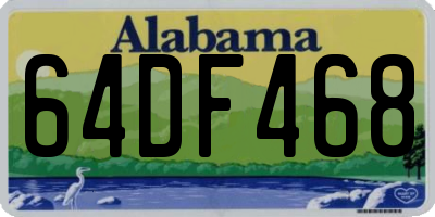 AL license plate 64DF468