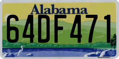 AL license plate 64DF471