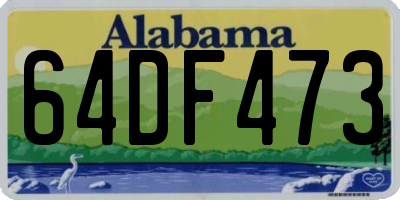 AL license plate 64DF473