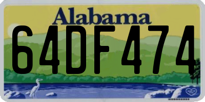 AL license plate 64DF474