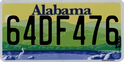 AL license plate 64DF476