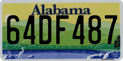 AL license plate 64DF487