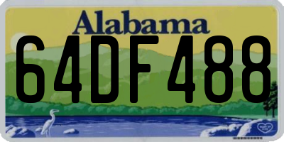 AL license plate 64DF488