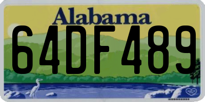 AL license plate 64DF489