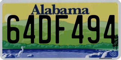 AL license plate 64DF494