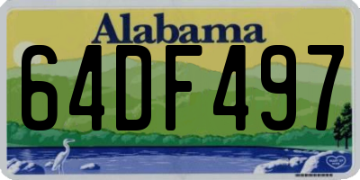AL license plate 64DF497