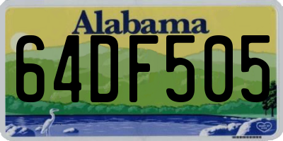 AL license plate 64DF505