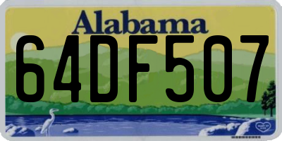 AL license plate 64DF507