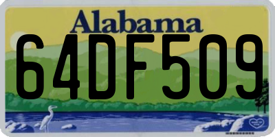AL license plate 64DF509