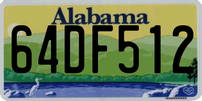 AL license plate 64DF512