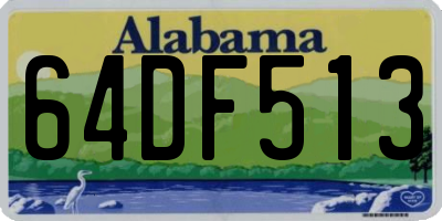 AL license plate 64DF513