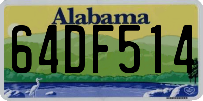 AL license plate 64DF514