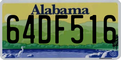 AL license plate 64DF516