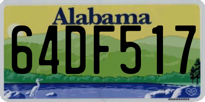 AL license plate 64DF517