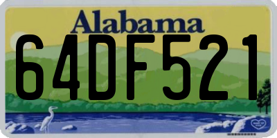 AL license plate 64DF521