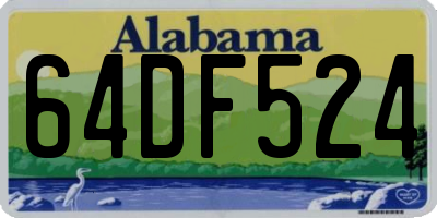 AL license plate 64DF524