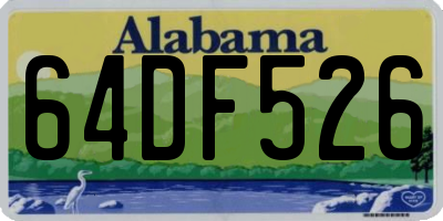AL license plate 64DF526