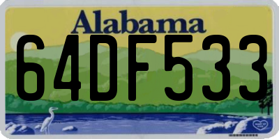 AL license plate 64DF533