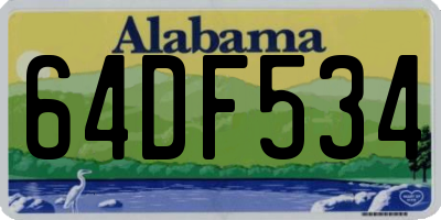 AL license plate 64DF534