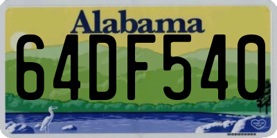 AL license plate 64DF540