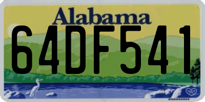 AL license plate 64DF541