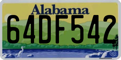 AL license plate 64DF542