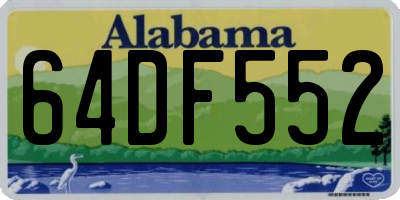 AL license plate 64DF552