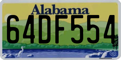 AL license plate 64DF554