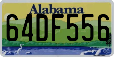 AL license plate 64DF556