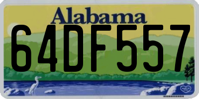 AL license plate 64DF557