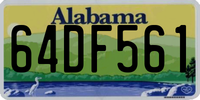 AL license plate 64DF561