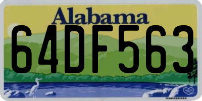 AL license plate 64DF563