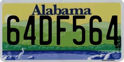 AL license plate 64DF564