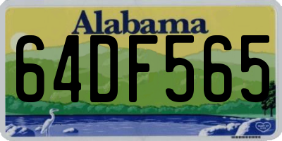 AL license plate 64DF565