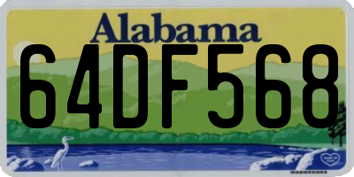 AL license plate 64DF568