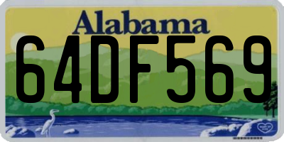 AL license plate 64DF569