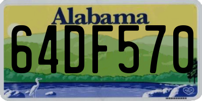 AL license plate 64DF570
