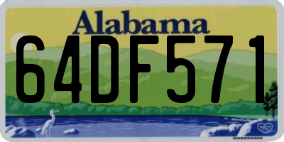 AL license plate 64DF571