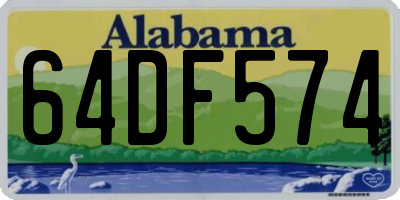 AL license plate 64DF574