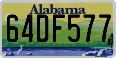 AL license plate 64DF577