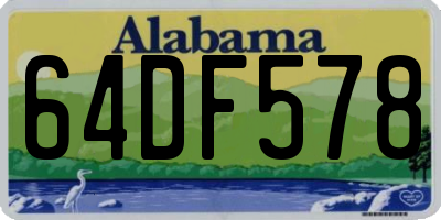 AL license plate 64DF578