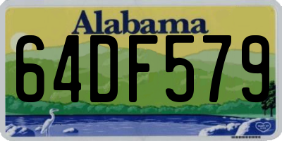 AL license plate 64DF579