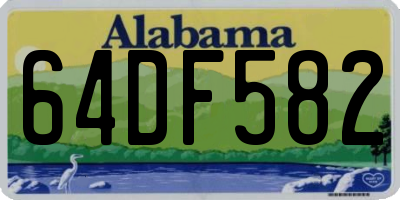 AL license plate 64DF582