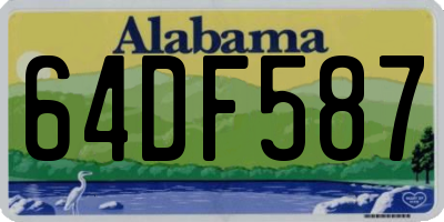 AL license plate 64DF587
