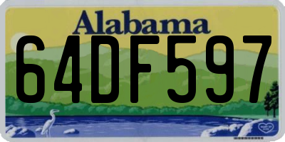 AL license plate 64DF597