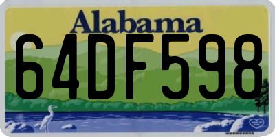 AL license plate 64DF598